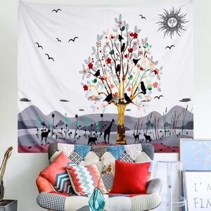 TAPESTRY artistic nature wall hanging 59 x 51